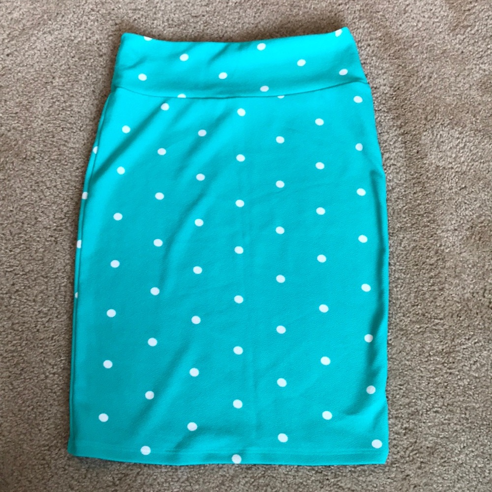 Teal pencil skirt